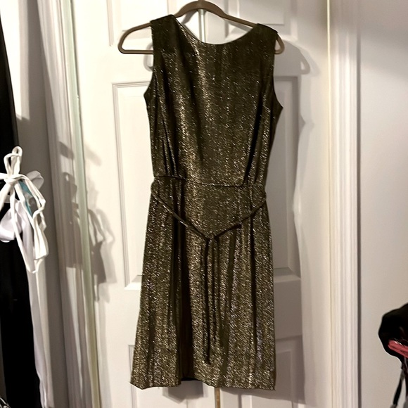 Vintage gold and black dress size 4 - Picture 1 of 6
